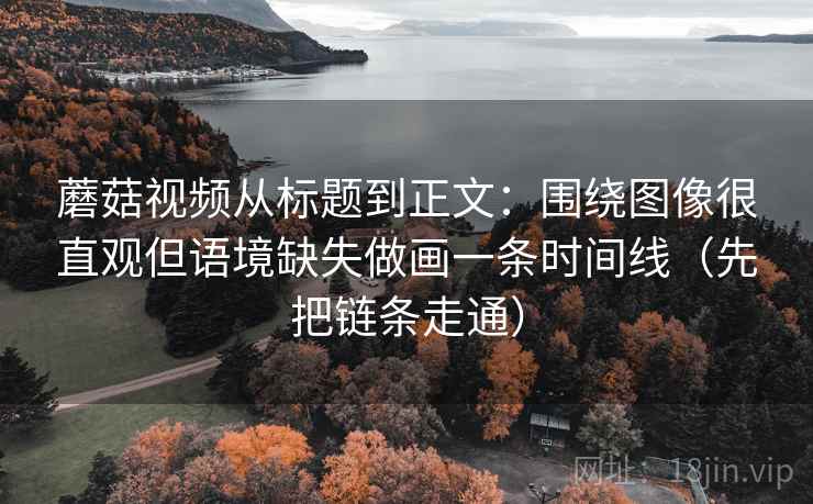 蘑菇视频从标题到正文:围绕图像很直观但语境缺失做画一条时间线(先把链条走通) 蘑菇视频从标题到正文:围绕图像很直观但语境缺失做画一条时间线(先把链条走通)