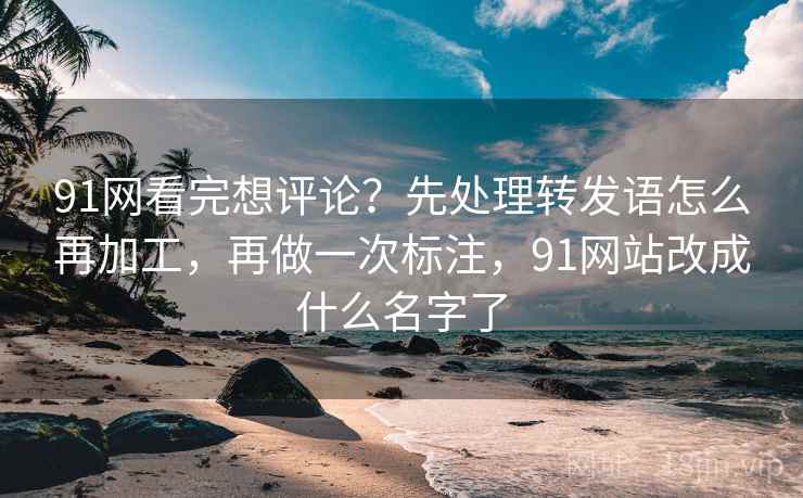 91网看完想评论？先处理转发语怎么再加工，再做一次标注，91网站改成什么名字了